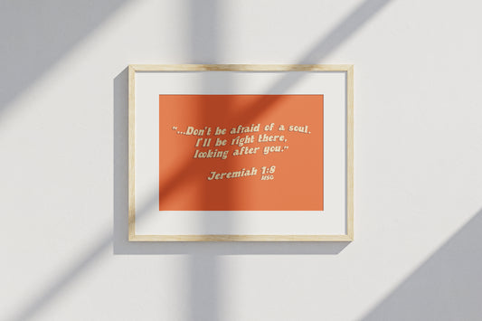 Jeremiah 1v8 Retro Print