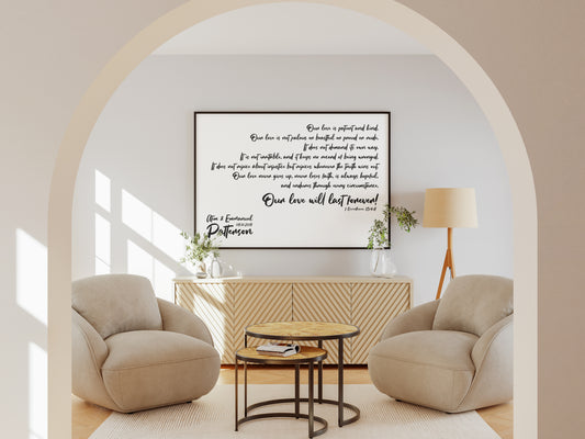 Our Love Is ... 1 Corinthians 13:4-8 Wedding Print