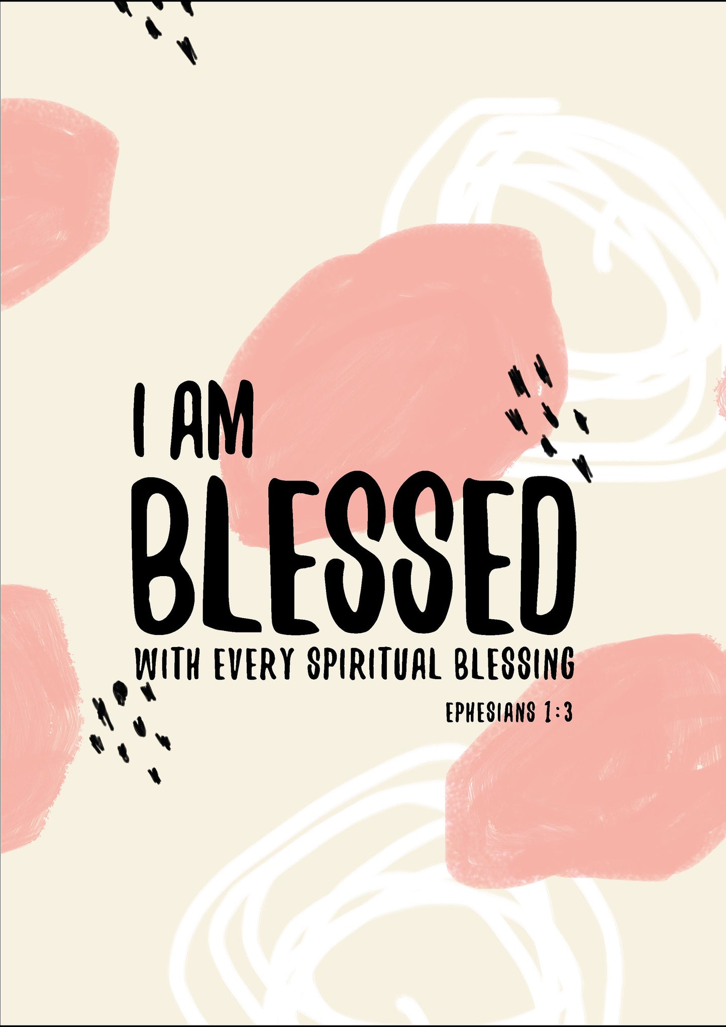 I am Blessed - Ephesians 1:3 Print
