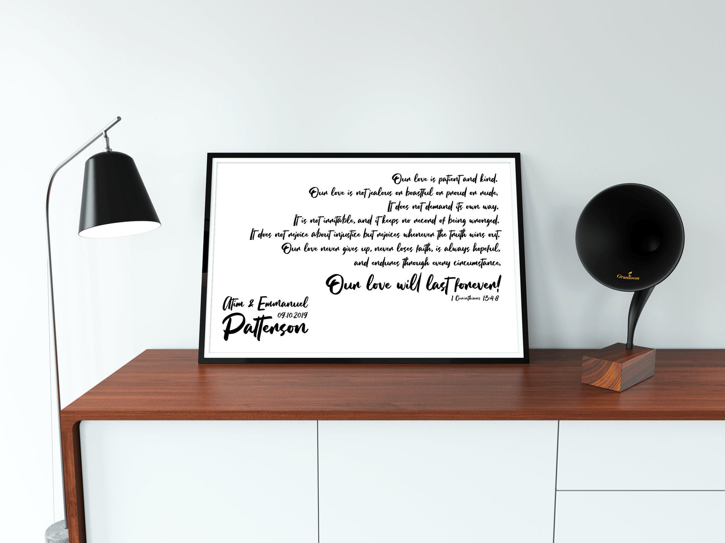 Our Love Is ... 1 Corinthians 13:4-8 Wedding Print