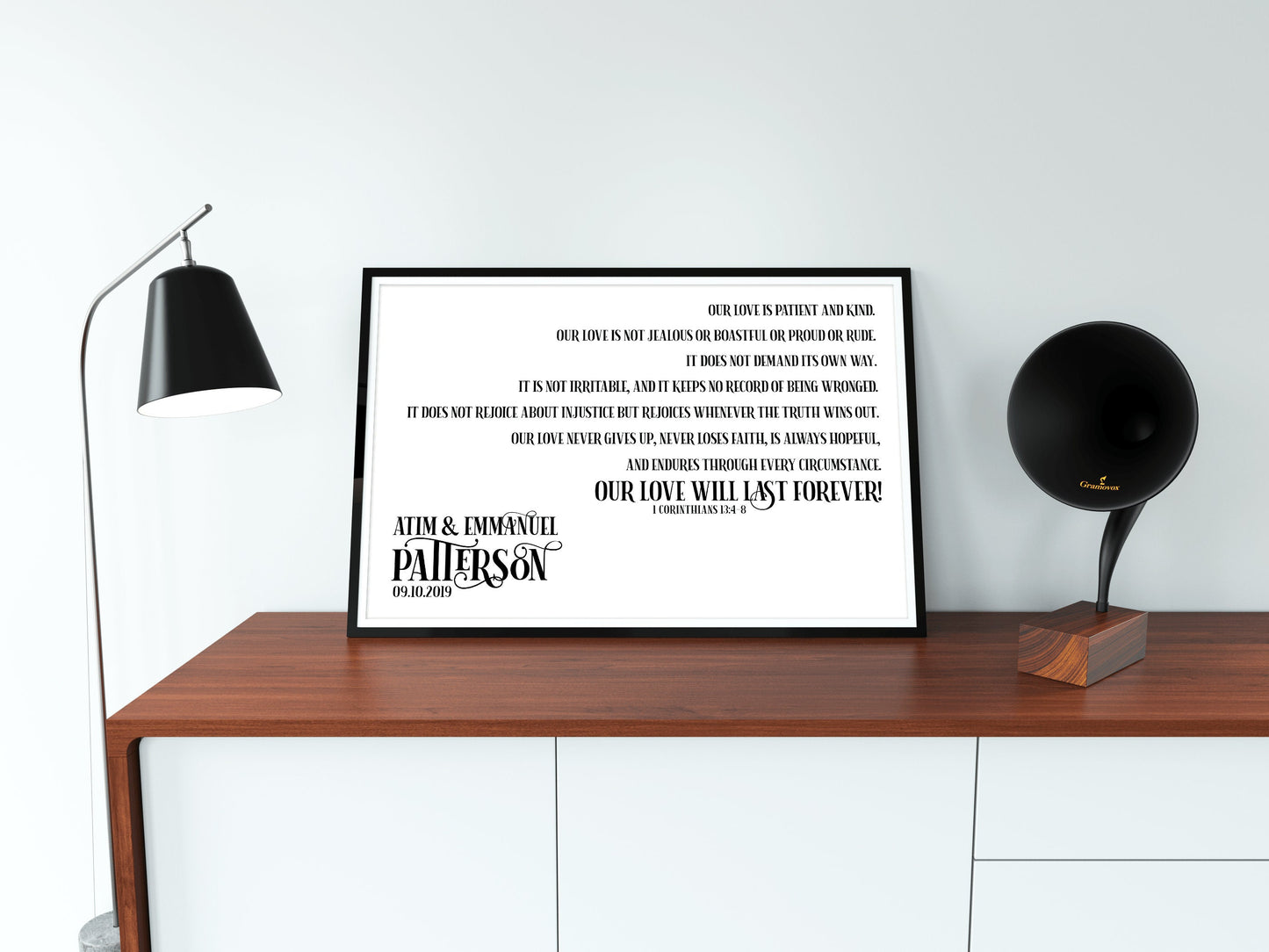 Our Love Is ... 1 Corinthians 13:4-8 Wedding Print