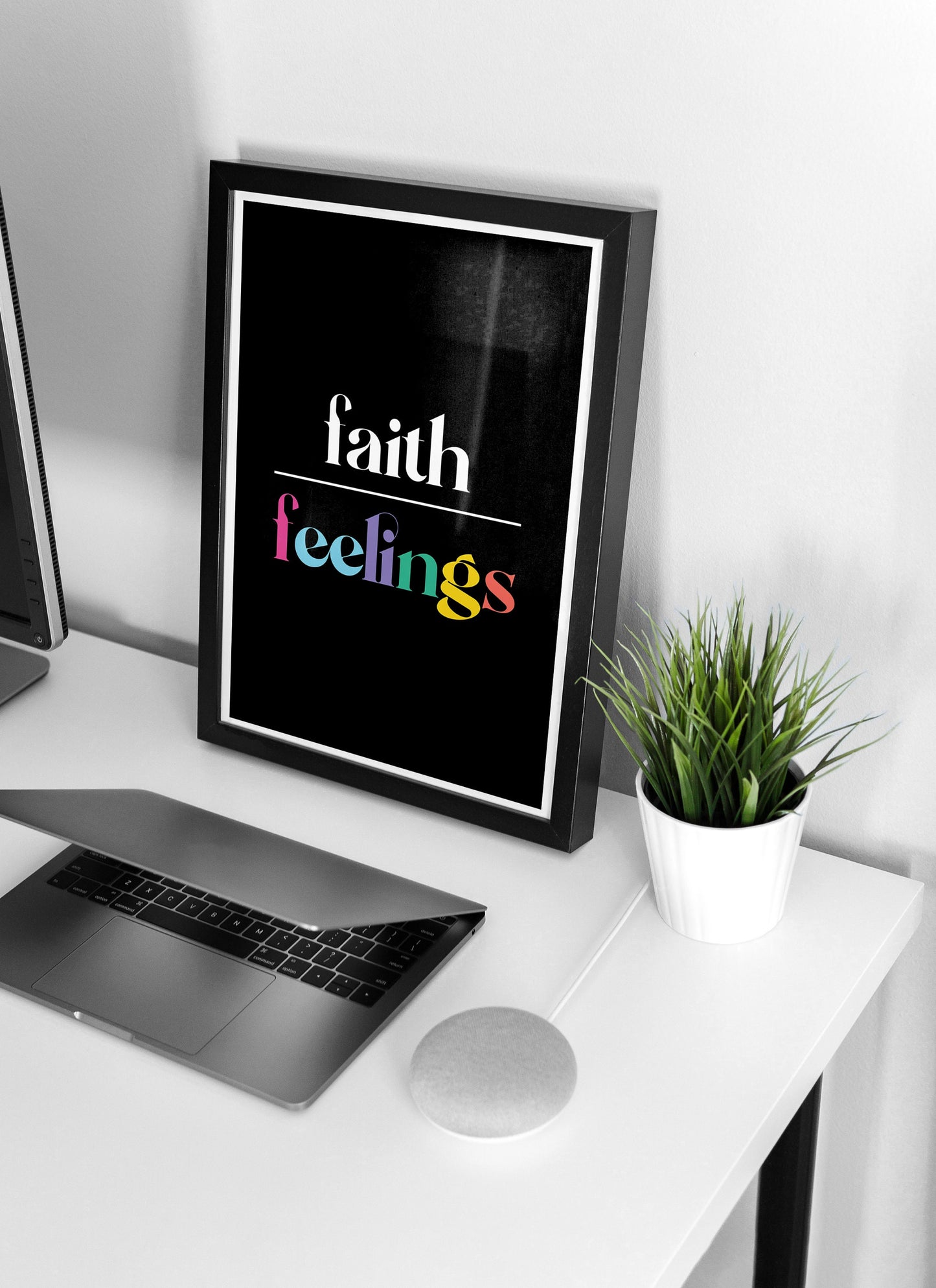 Faith over Feelings Typographic Print