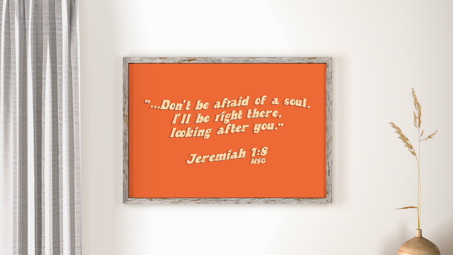 Jeremiah 1v8 Retro Print