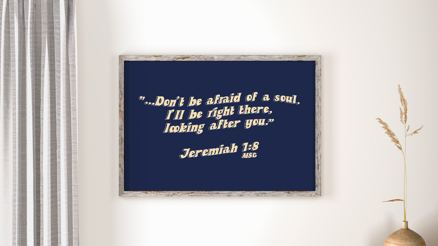 Jeremiah 1v8 Retro Print