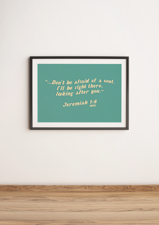 Jeremiah 1v8 Retro Print