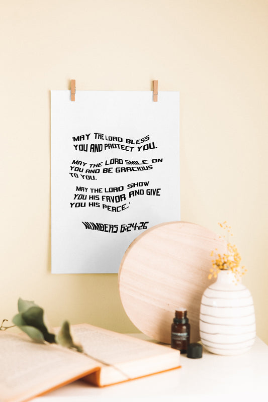 Aaronic Blessing - Numbers 6:24-26 Print