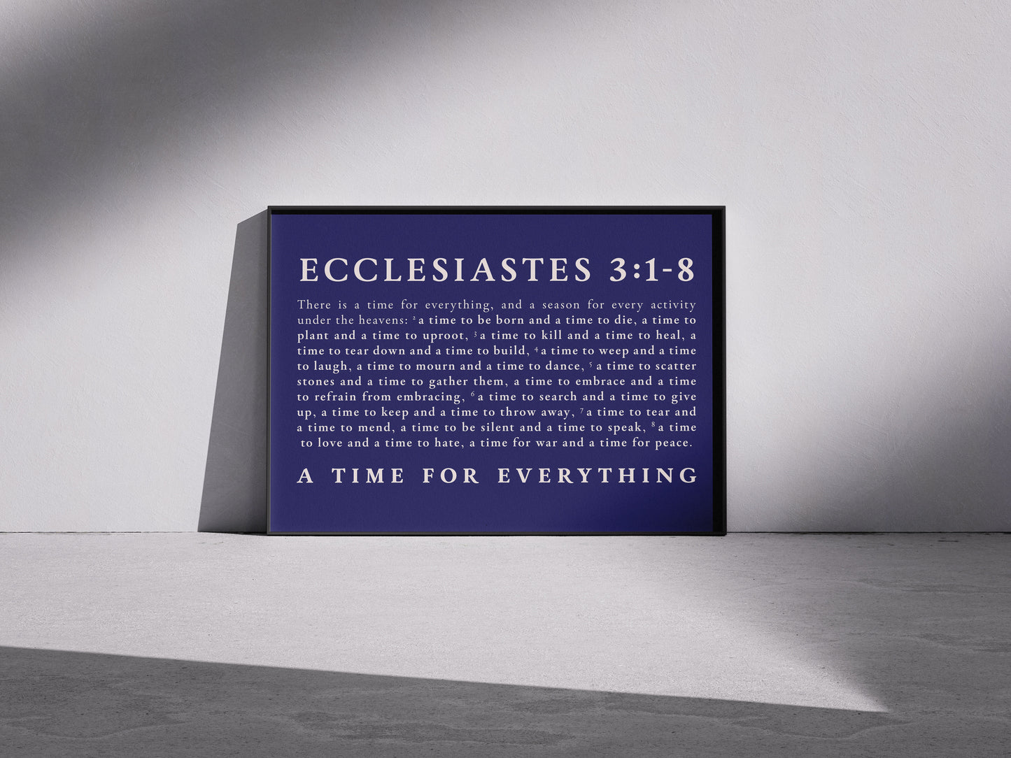 A Time for Everything - Ecclesiastes 3:1-8 Print