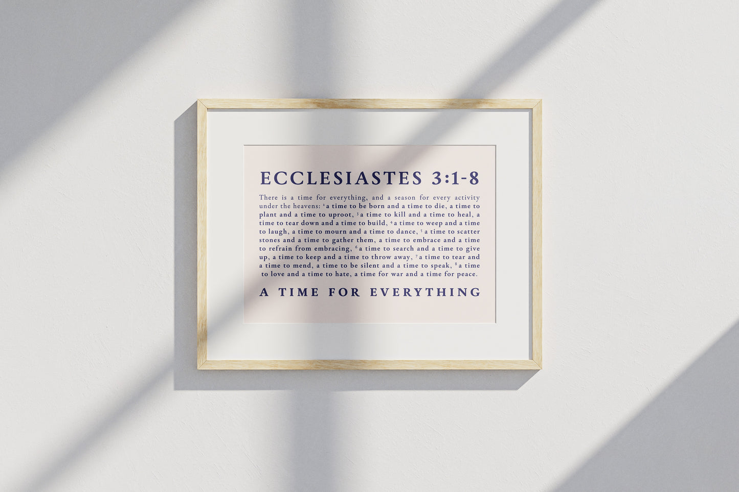 A Time for Everything - Ecclesiastes 3:1-8 Print