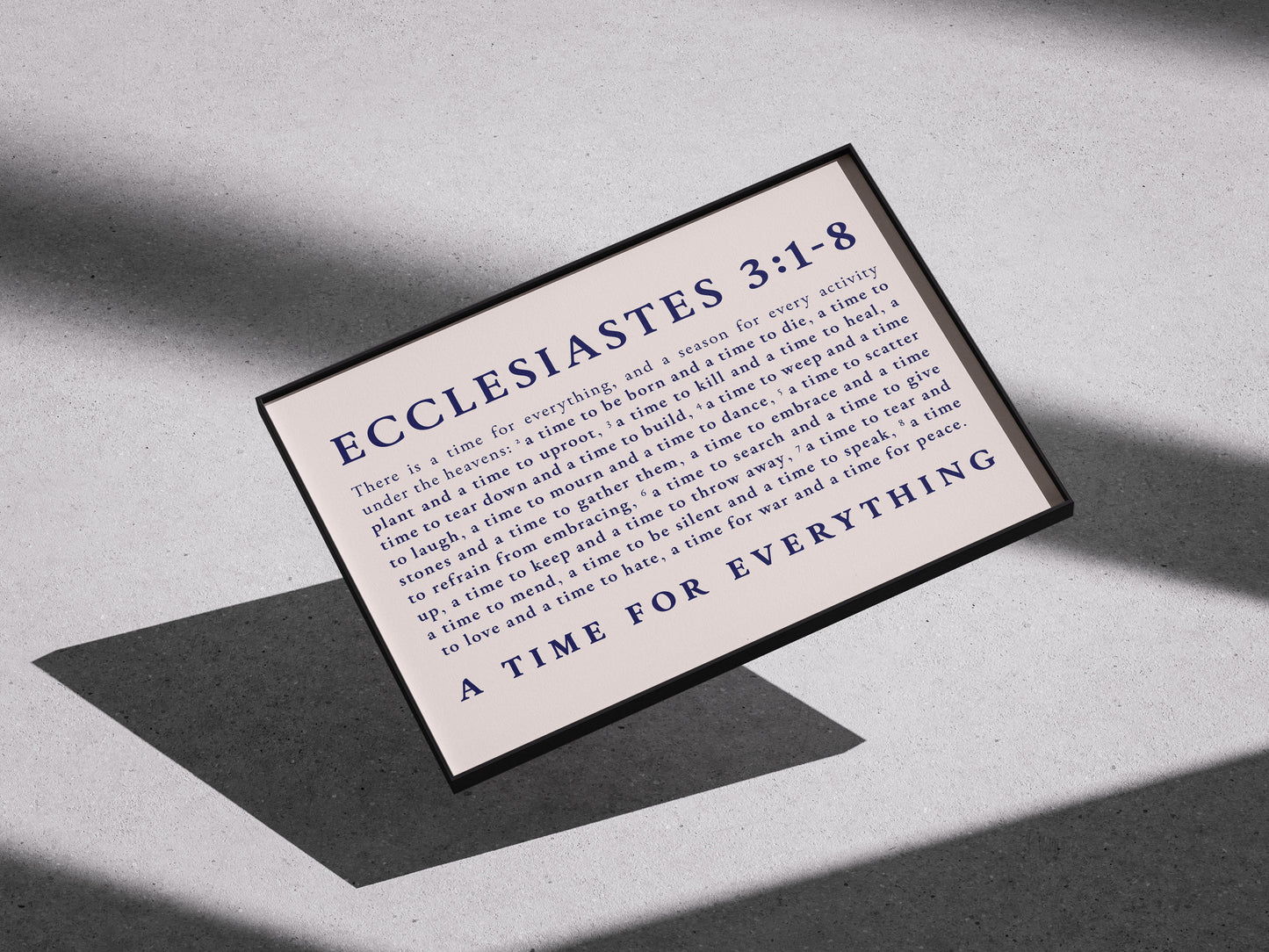 A Time for Everything - Ecclesiastes 3:1-8 Print