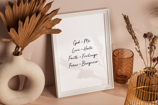 More of Him > Less of Me Print