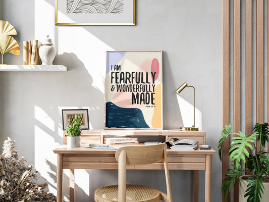 I am Fearfully and Wonderfully Made - Psalm 139:14 Print