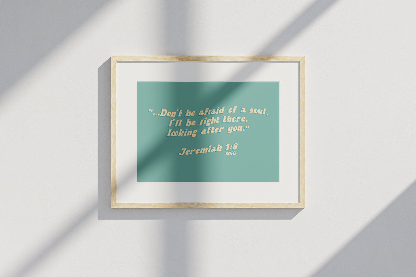 Jeremiah 1v8 Retro Print