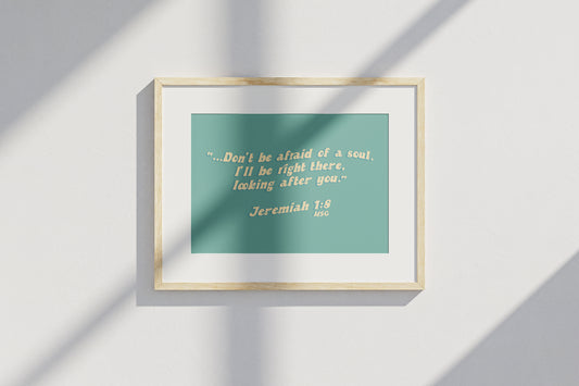 Jeremiah 1v8 Retro Print