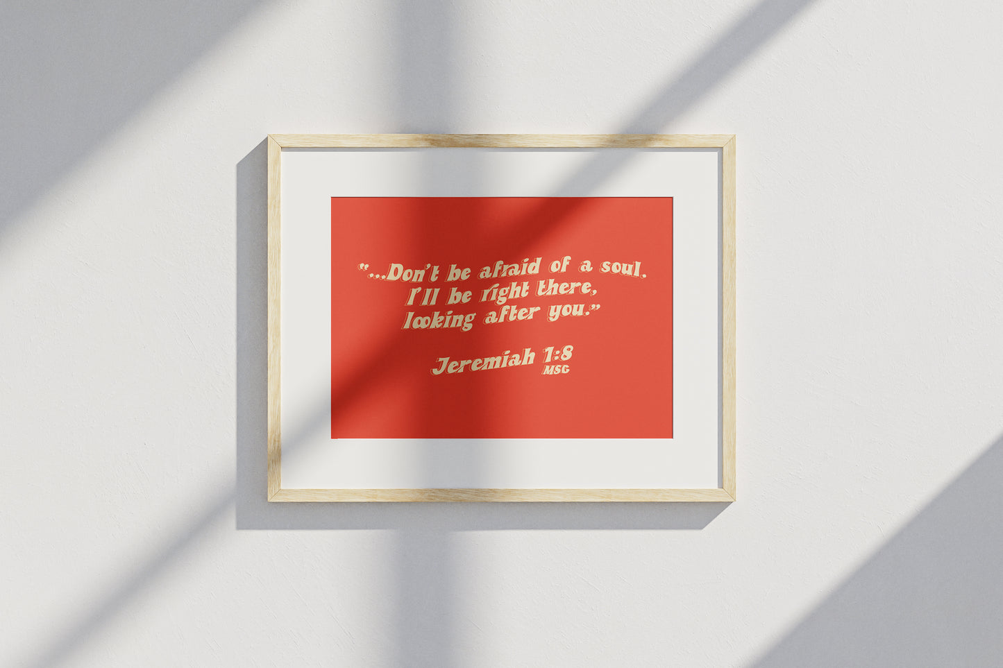 Jeremiah 1v8 Retro Print