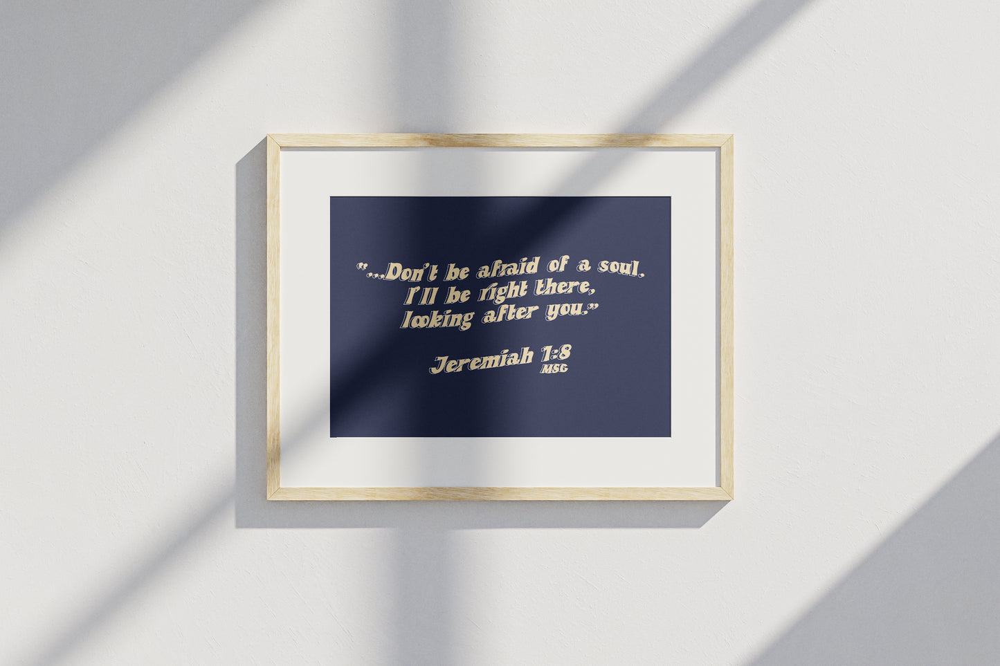 Jeremiah 1v8 Retro Print