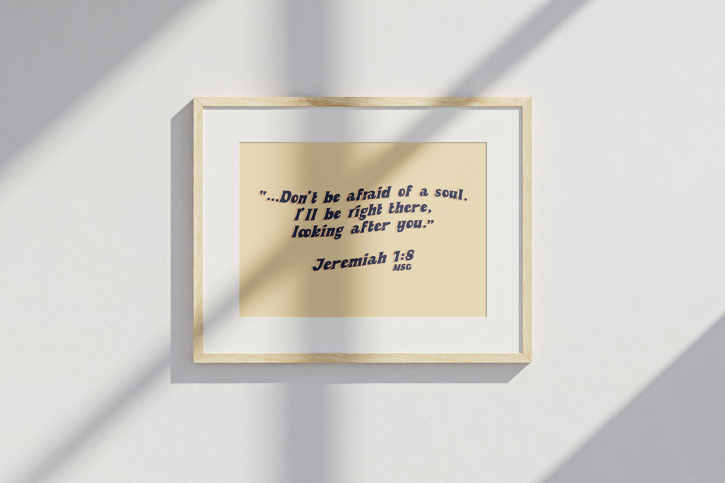 Jeremiah 1v8 Retro Print