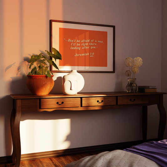 Jeremiah 1v8 Retro Print