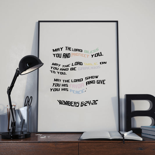 Aaronic Blessing - Numbers 6:24-26 Print