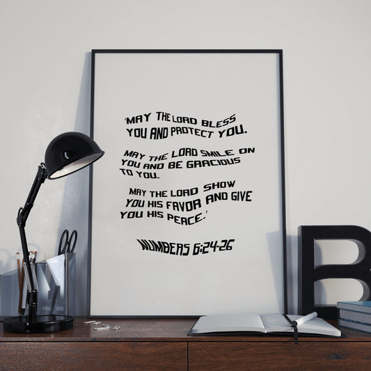 Aaronic Blessing - Numbers 6:24-26 Print