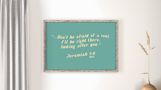 Jeremiah 1v8 Retro Print